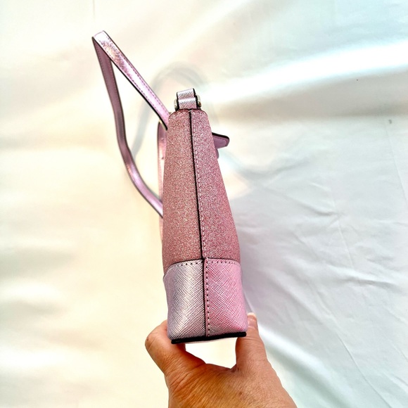 Kate Spade Lola Rose Pink Glitter Crossbody Handbag NEW WKR00081 - Picture 7 of 14